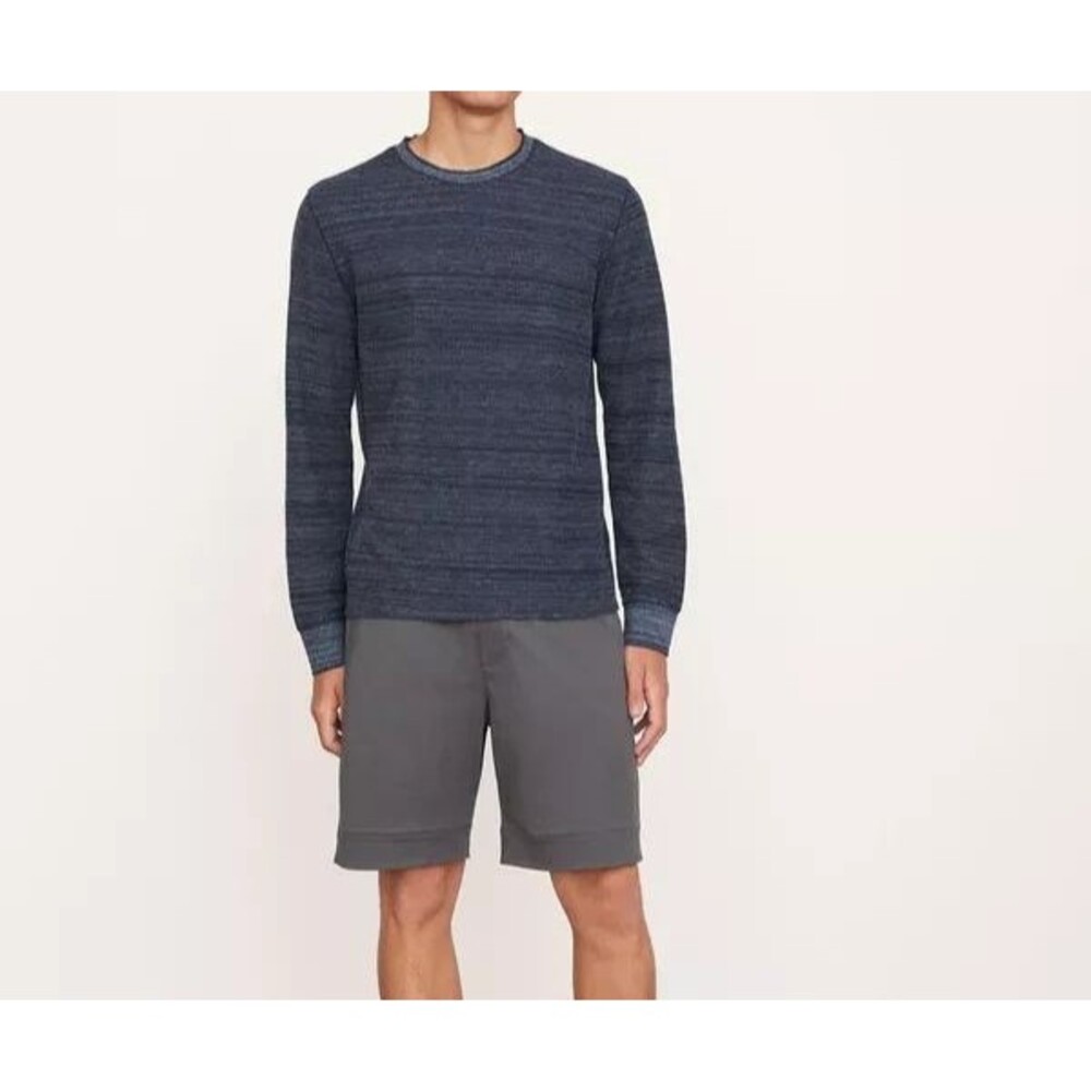 VINCE Shirt Mens XL Navy Pullover Crew Long Sleeve Thermal Waffle Knit $175